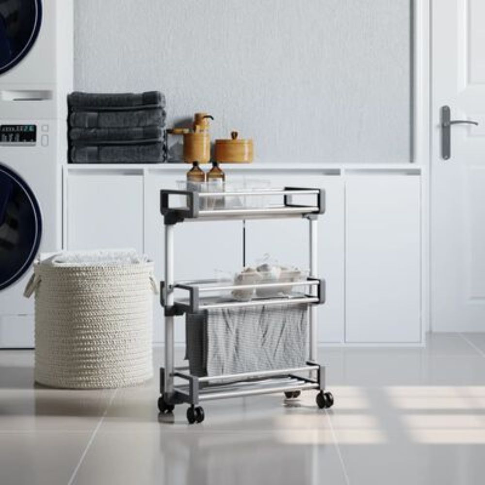 Chariot de rangement en aluminium CUSCINO